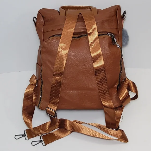 Women Backpack Purses PU Leather Waterproof Daypack Casual Shoulder satchel bag - Picture 7 of 12